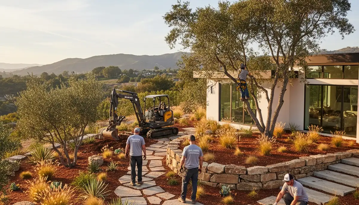 Landscape maintenance service in Escondido, CA for a professional landscaping company
