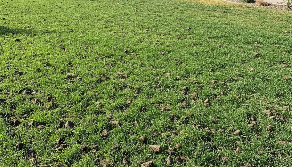 Healthy Escondido CA lawn recovering after professional aeration by Chop Chop Landscaping