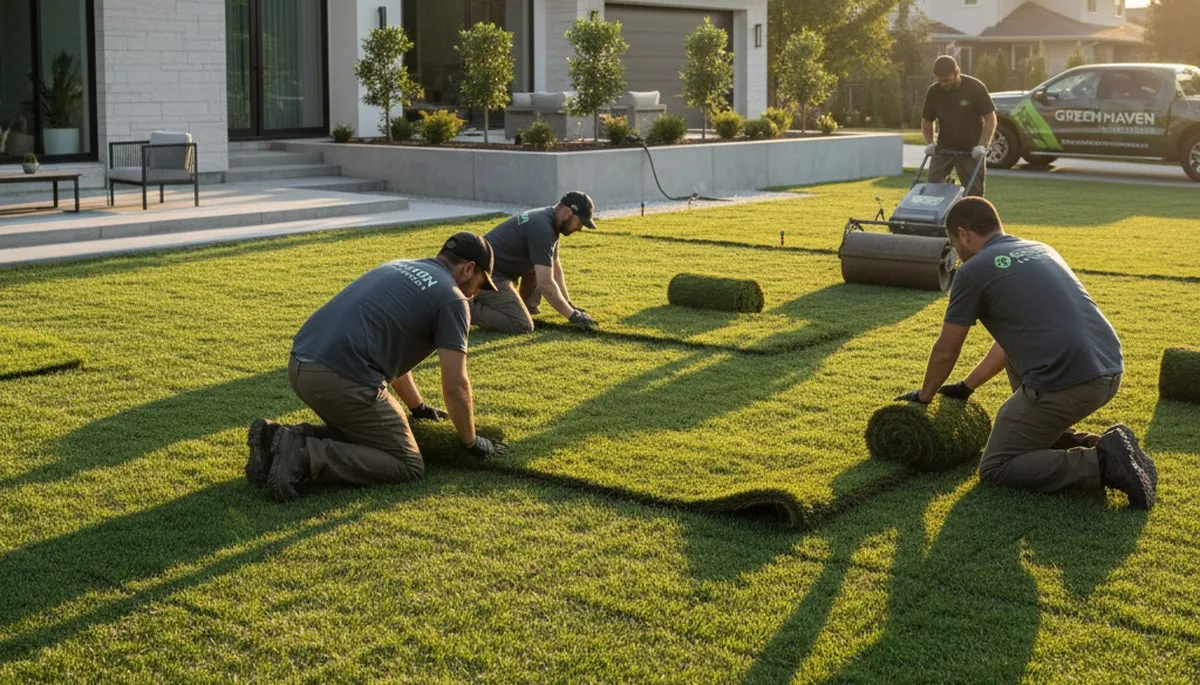Sod installation in Escondido, CA for a lush, new lawn by Chop Chop Landscaping
